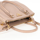 PRADA Galleria Hand Bag Safiano leather Pink Gold Auth BA4533-14