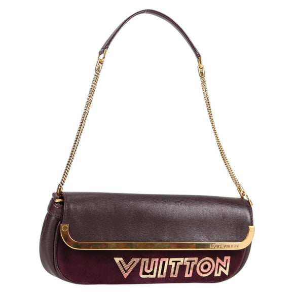 LOUIS VUITTON Pochette Avant Garde Bag Leather Brunne M97092 LV Auth BA4534V