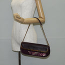 LOUIS VUITTON Pochette Avant Garde Bag Leather Brunne M97092 LV Auth BA4534V-25