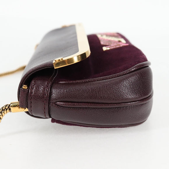 LOUIS VUITTON Pochette Avant Garde Bag Leather Brunne M97092 LV Auth BA4534V