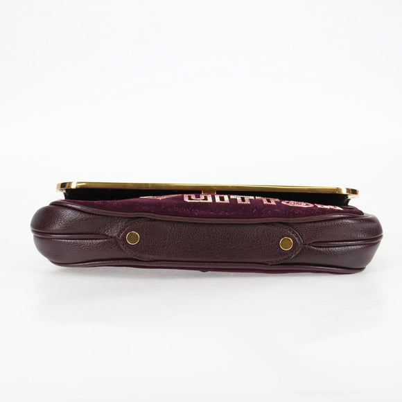 LOUIS VUITTON Pochette Avant Garde Bag Leather Brunne M97092 LV Auth BA4534V