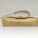 LOUIS VUITTON Love Note Shoulder Bag Leather Gold M53069 LV Auth BA4535-6