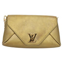 LOUIS VUITTON Love Note Shoulder Bag Leather Gold M53069 LV Auth BA4535-13