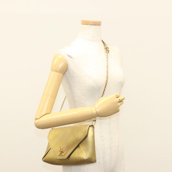LOUIS VUITTON Love Note Shoulder Bag Leather Gold M53069 LV Auth BA4535