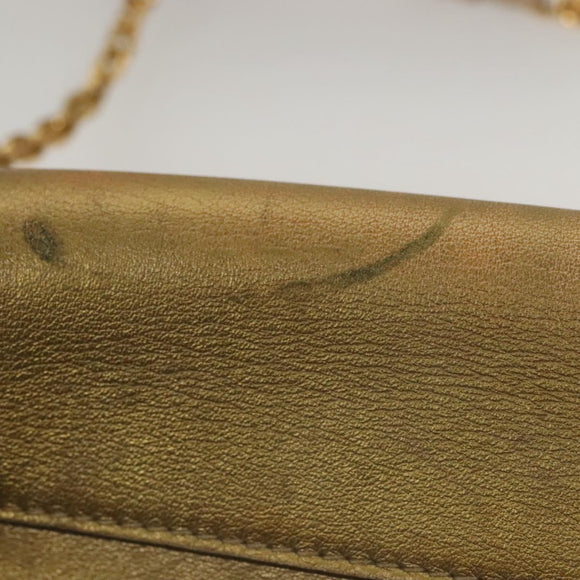 LOUIS VUITTON Love Note Shoulder Bag Leather Gold M53069 LV Auth BA4535