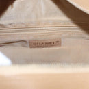 CHANEL Matelasse Hand Bag Caviar Skin Beige Gold CC Auth BA453A-19