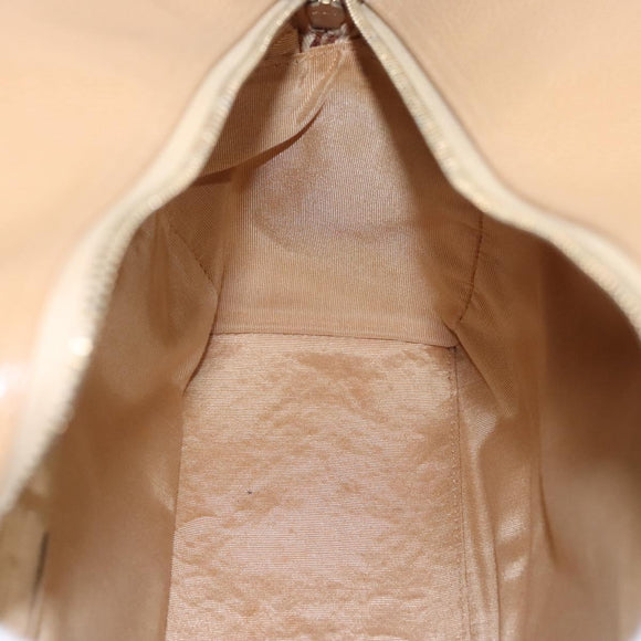 CHANEL Matelasse Hand Bag Caviar Skin Beige Gold CC Auth BA453A