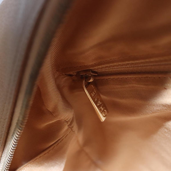 CHANEL Matelasse Hand Bag Caviar Skin Beige Gold CC Auth BA453A