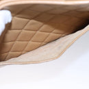 CHANEL Matelasse Hand Bag Caviar Skin Beige Gold CC Auth BA453A-25