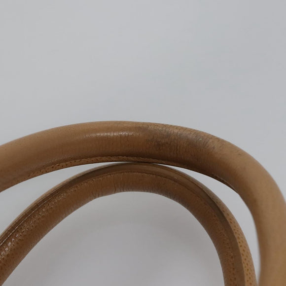 CHANEL Matelasse Hand Bag Caviar Skin Beige Gold CC Auth BA453A