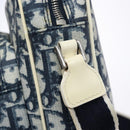 Christian Dior Trotter Canvas Shoulder Bag PVC Navy Silver Auth BA4540-9