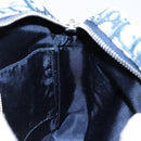 Christian Dior Trotter Canvas Shoulder Bag PVC Navy Silver Auth BA4540-19