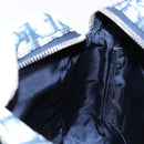 Christian Dior Trotter Canvas Shoulder Bag PVC Navy Silver Auth BA4540-20