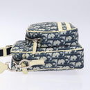 Christian Dior Trotter Canvas Shoulder Bag PVC Navy Silver Auth BA4540-4