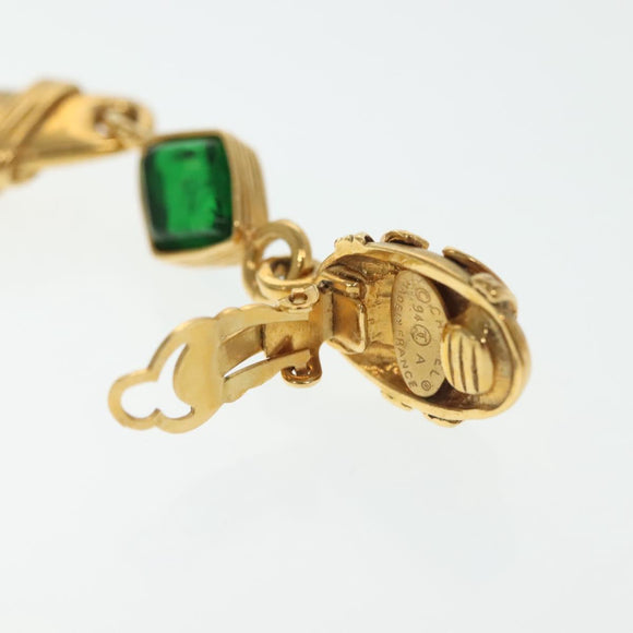 CHANEL COCO Mark Gripoa Earring metal Gold CC Auth BA4542V