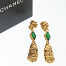 CHANEL COCO Mark Gripoa Earring metal Gold CC Auth BA4542V-22