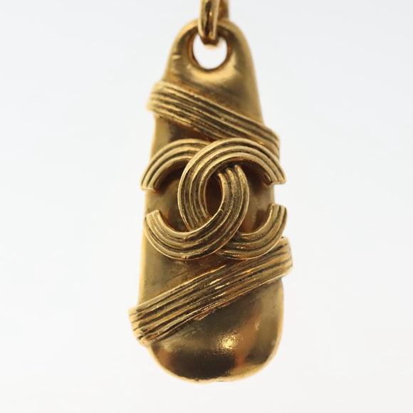 CHANEL COCO Mark Gripoa Earring metal Gold CC Auth BA4542V