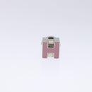 HERMES Cage Do Ash H Cube Pierce metal Pink Auth BA4544-7