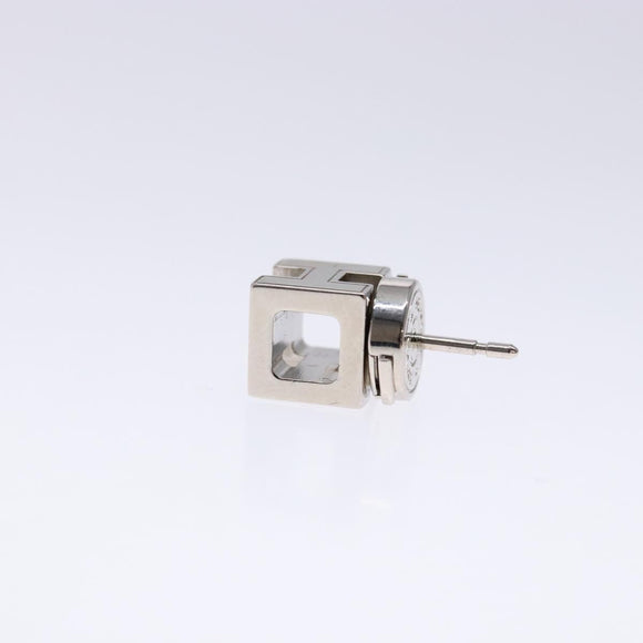 HERMES Cage Do Ash H Cube Pierce metal Pink Auth BA4544