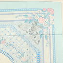 HERMES Carre 90 Scarf ""JEUX DE PAILLE"" Silk Light Blue Auth BA4555-4