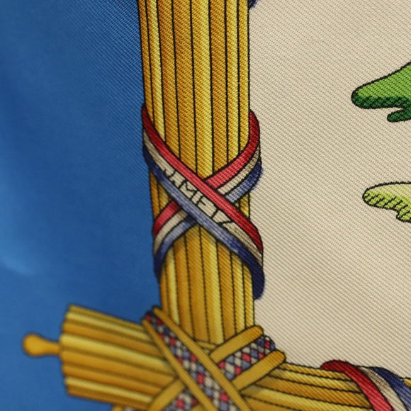 HERMES Carre 90 ""LIBERTE EGALITE FRATERNITE REPUBLIQUE FRANCAISE"" Auth BA4557