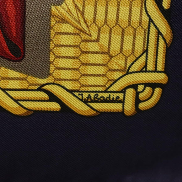 HERMES Carre 90 Scarf ""VOITURES PANIERS"" Silk White Auth BA4559