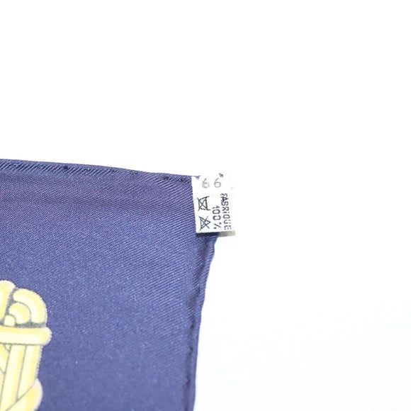 HERMES Carre 90 Scarf ""VOITURES PANIERS"" Silk White Auth BA4559