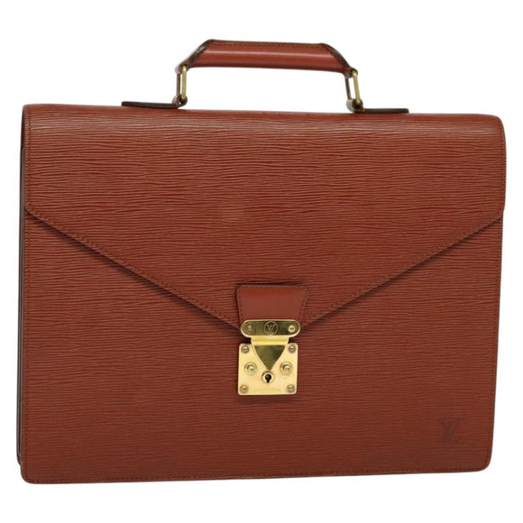 LOUIS VUITTON Epi Serviette Conseiller Briefcase Brown M54423 LV Auth BA4562