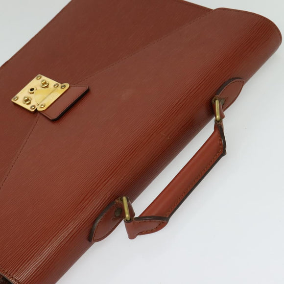 LOUIS VUITTON Epi Serviette Conseiller Briefcase Brown M54423 LV Auth BA4562