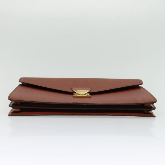 LOUIS VUITTON Epi Serviette Conseiller Briefcase Brown M54423 LV Auth BA4562