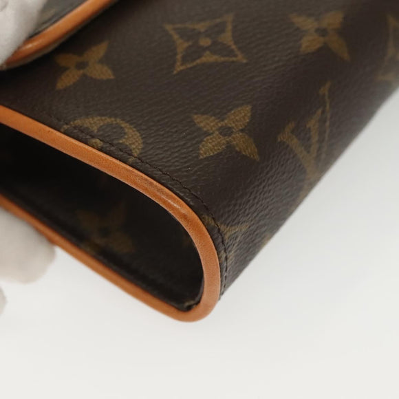 LOUIS VUITTON Monogram Pochette Florentine Waist bag M51855 LV Auth BA4566
