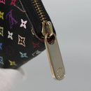 LOUIS VUITTON Monogram Multicolor Zippy Wallet Long Black M60243 LV Auth BA4571-8