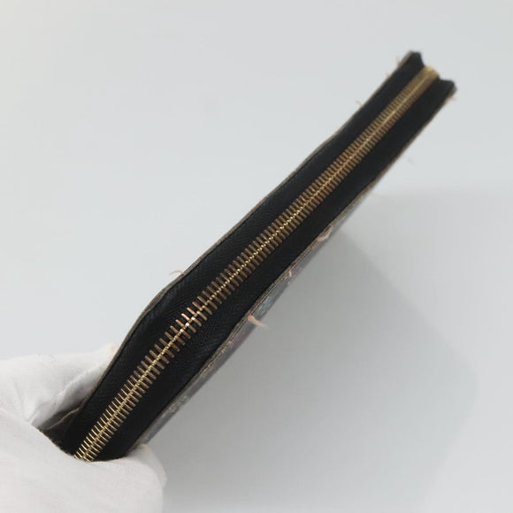LOUIS VUITTON Monogram Multicolor Zippy Wallet Long Black M60243 LV Auth BA4571