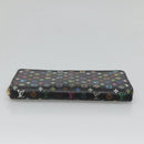 LOUIS VUITTON Monogram Multicolor Zippy Wallet Long Black M60243 LV Auth BA4571-6