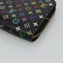 LOUIS VUITTON Monogram Multicolor Zippy Wallet Long Black M60243 LV Auth BA4571-7