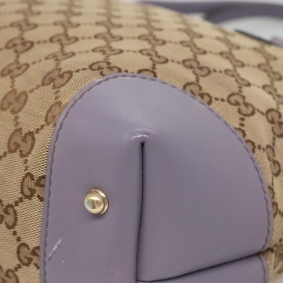 GUCCI GG Canvas Heart Bit Tote Bag Gold Beige 269957 Auth BA4579