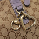 GUCCI GG Canvas Heart Bit Tote Bag Gold Beige 269957 Auth BA4579-14