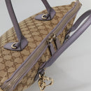 GUCCI GG Canvas Heart Bit Tote Bag Gold Beige 269957 Auth BA4579-6