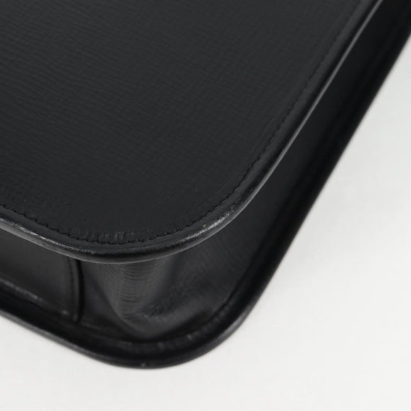 BURBERRY Business Bag Leather Black Auth BA4581