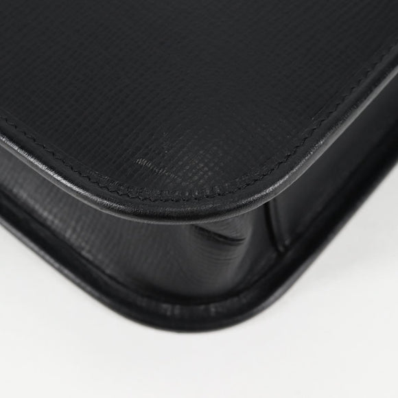 BURBERRY Business Bag Leather Black Auth BA4581