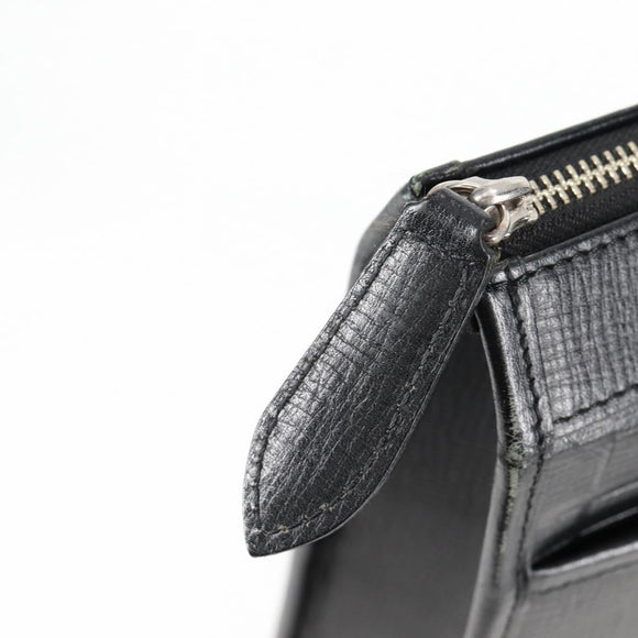 BURBERRY Business Bag Leather Black Auth BA4581