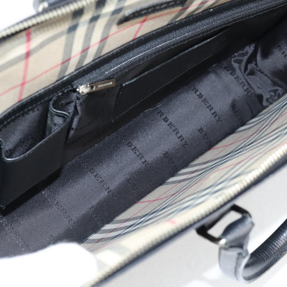 BURBERRY Business Bag Leather Black Auth BA4581