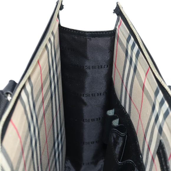 BURBERRY Business Bag Leather Black Auth BA4581