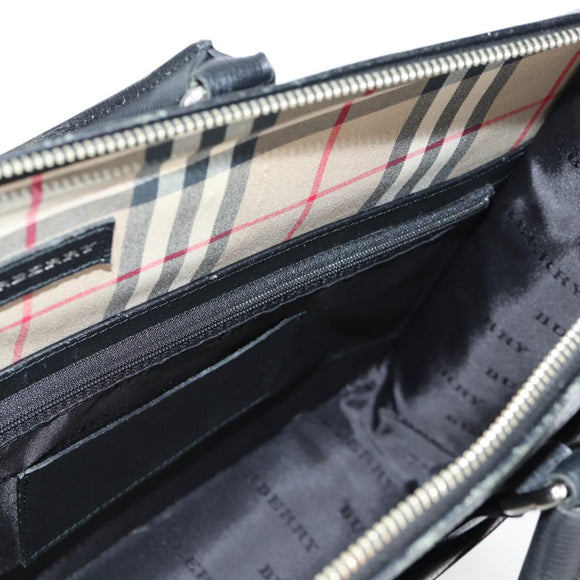 BURBERRY Business Bag Leather Black Auth BA4581