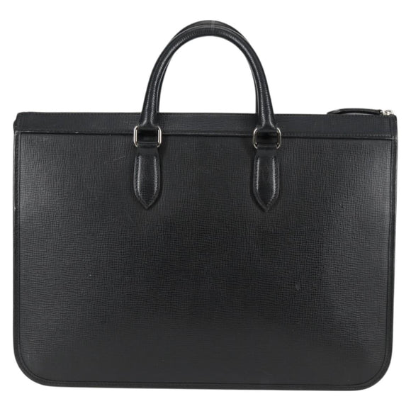 BURBERRY Business Bag Leather Black Auth BA4581