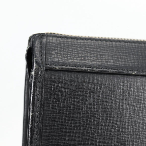 BURBERRY Business Bag Leather Black Auth BA4581