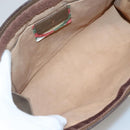 GUCCI GG Supreme Web Sherry Line Clutch Bag PVC Beige Gold 89 01 033 Auth BA4582-9