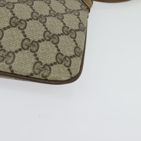 GUCCI GG Supreme Web Sherry Line Shoulder Bag PVC Beige 98 02 047 Auth BA4583