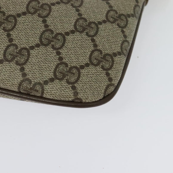 GUCCI GG Supreme Web Sherry Line Shoulder Bag PVC Beige 98 02 047 Auth BA4583