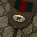 GUCCI GG Supreme Web Sherry Line Shoulder Bag PVC Beige 98 02 047 Auth BA4583-17